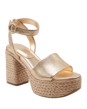 Shop Marc Fisher Ltd Women's Palyca Espadrille Platform Sandals In Gold