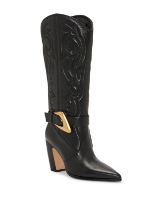 VINCE CAMUTO Women's Bianca Buckled Western Boots | Bloomingdale's