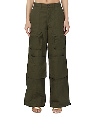 High Rise Cargo Pants in Olive Night