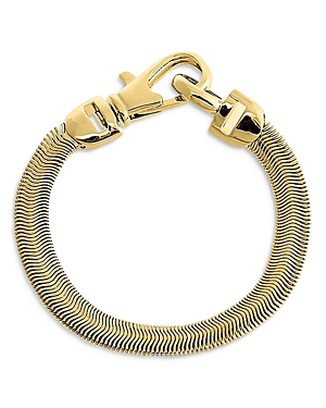 Solid Clasp Wide Snake Chain Bracelet