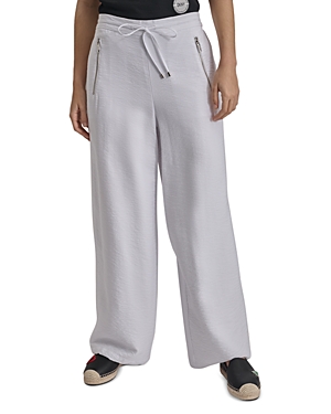 Shop Dkny Drawstring Sweatpants In White