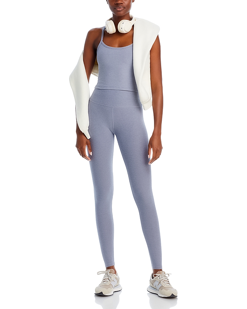 BEYOND YOGA SPACEDYE CAUGHT IN THE MIDI HIGH WAISTED LEGGING IN CLOUD GRAY HEATHER