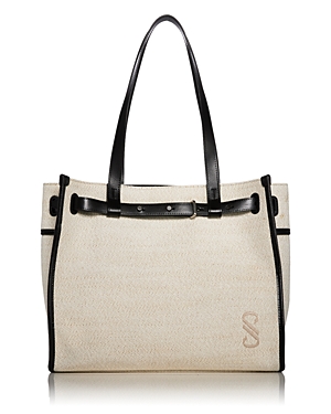 Proenza Schouler Belted Canvas Tote Bag In Natural/silver