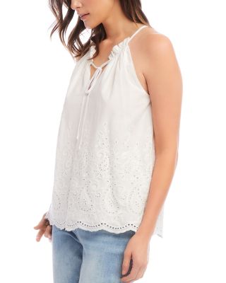 Embroidered Halter Top