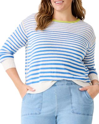 Nic+Zoe Plus Striped Up Sweater