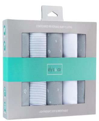 Unisex Middle Layer Reversible Burp Cloth Fleece 5 Pack - Baby