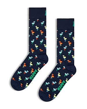 Shop Happy Socks Men's Flamingo Socks In Navy