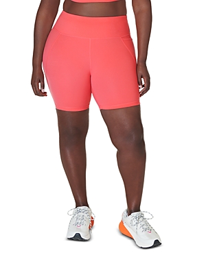 Sweaty Betty Power 6 Biker Shorts In Coral Pink