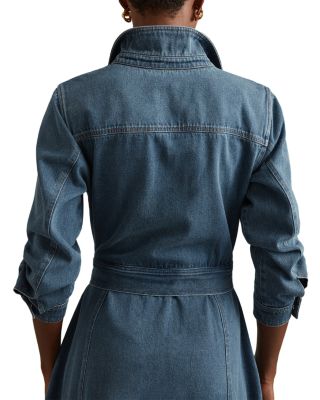 REISS Elsa Denim Midi Dress | Bloomingdale's Women