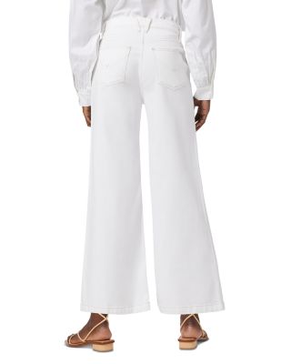 Jodie Cropped Wide Leg Jeans in White
