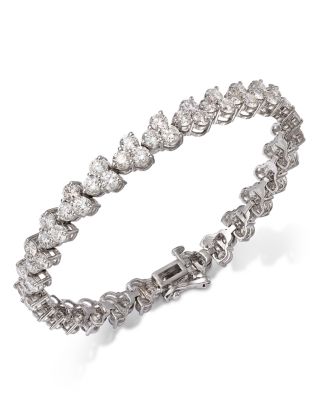 Bloomingdale's Fine Collection - Diamond Trio Tennis Bracelet in 14K White Gold, 12.0 tcw