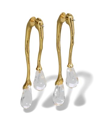 Lucite Front Back Double Drop Earrings