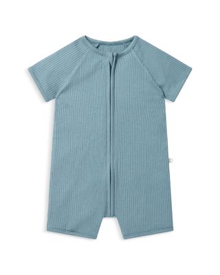 Unisex Short Sleeve Zip Romper - Baby
