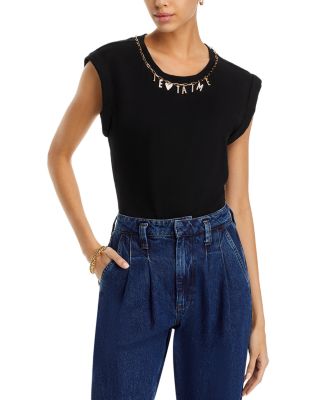 Cinq à Sept - Chain Necklace Muscle Tee