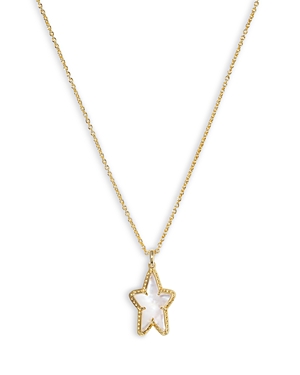 Shop Kendra Scott Ada Mother Of Pearl Star Pendant Necklace In 14k Gold Plated, 19 In Gold Ivory Mother Of Pearl
