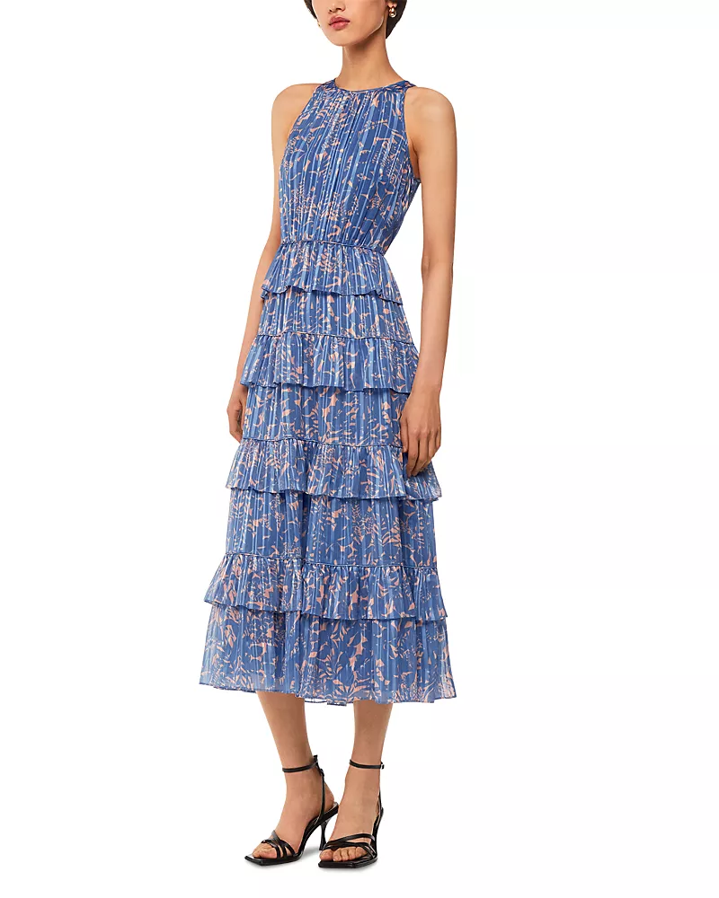Whistles Tropical Leaves Paloma Dress