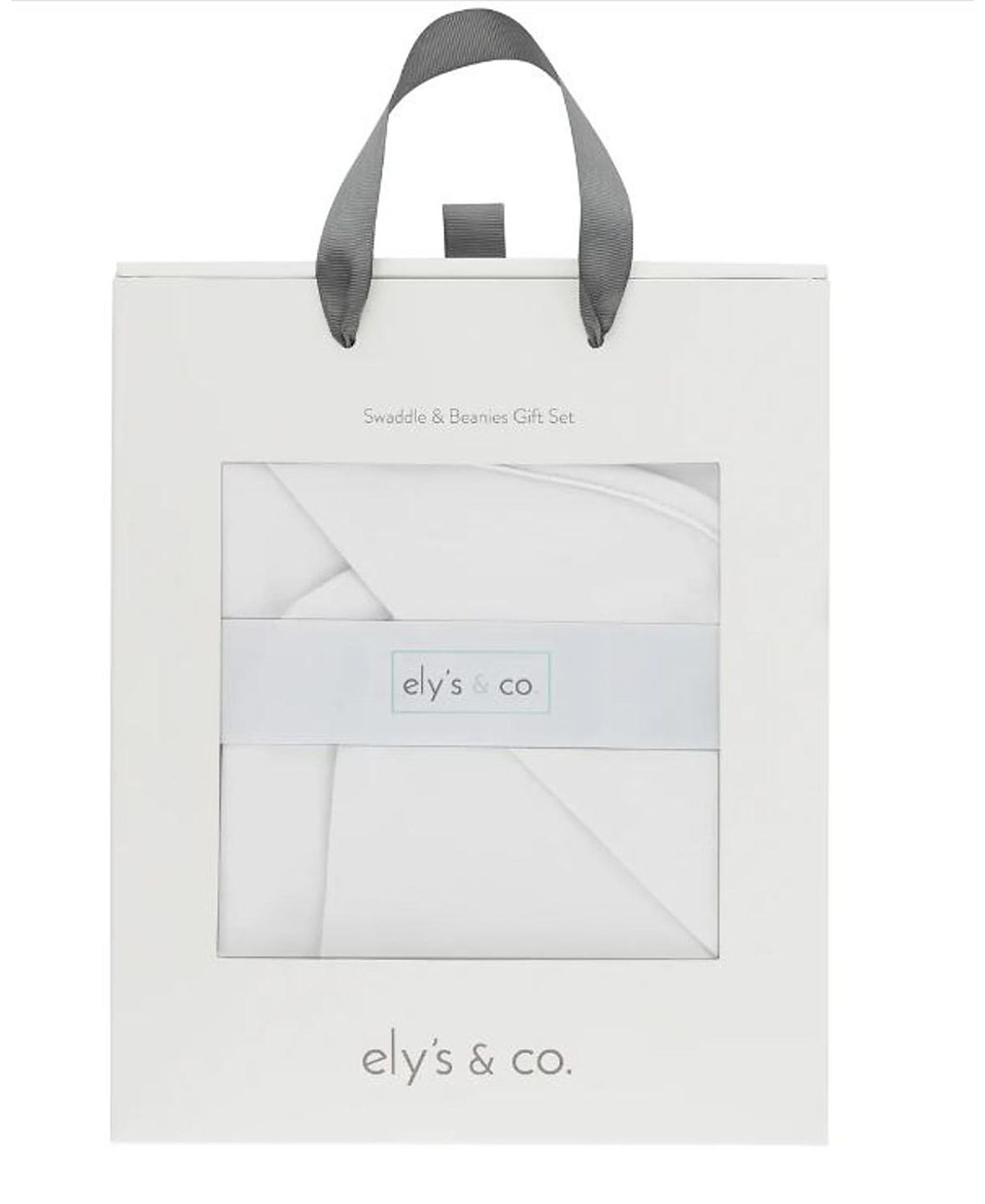 Ely's & Co. Jersey Cotton Spandex Swaddle Blankets with Beanie Gift Set