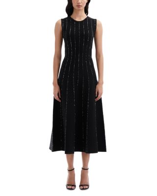 Oscar de la Renta - Jewel Neck Sequined Midi Dress