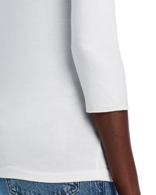 Boatneck Three Quarter Sleeve Top