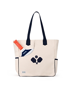Shop Ame & Lulu Baseline Pickleball Tote Bag In Natural Navy