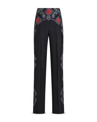 Etro - Pull On Medallion Print Silk Pants