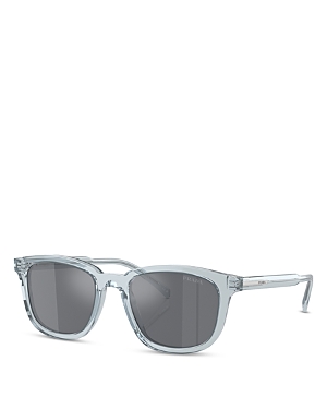 Shop Prada Pillow Sunglasses, 55mm In Blue/gray Solid