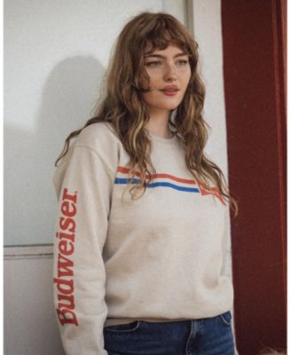 Unisex Budweiser Striped Flea Market Fleece