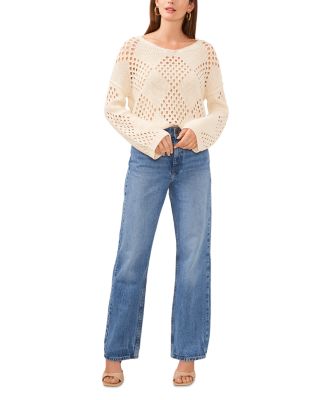 Diamond Pointelle Sweater