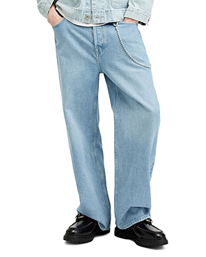 Shop Allsaints Lenny Loose Fit Jeans In Indigo Blue