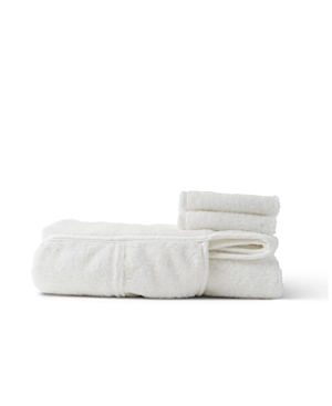 Shop Lalo The Hooded Towel + Washcloth 2-pack In Coconut
