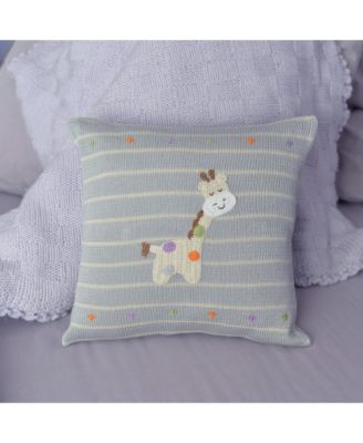  Knit Cotton 12&amp;quot; Spotted Giraffe Pillow