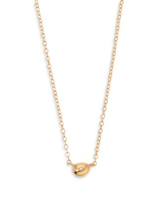 Ettika - Pav&eacute; Polished Pebble Pendant Necklace, 14"-17"