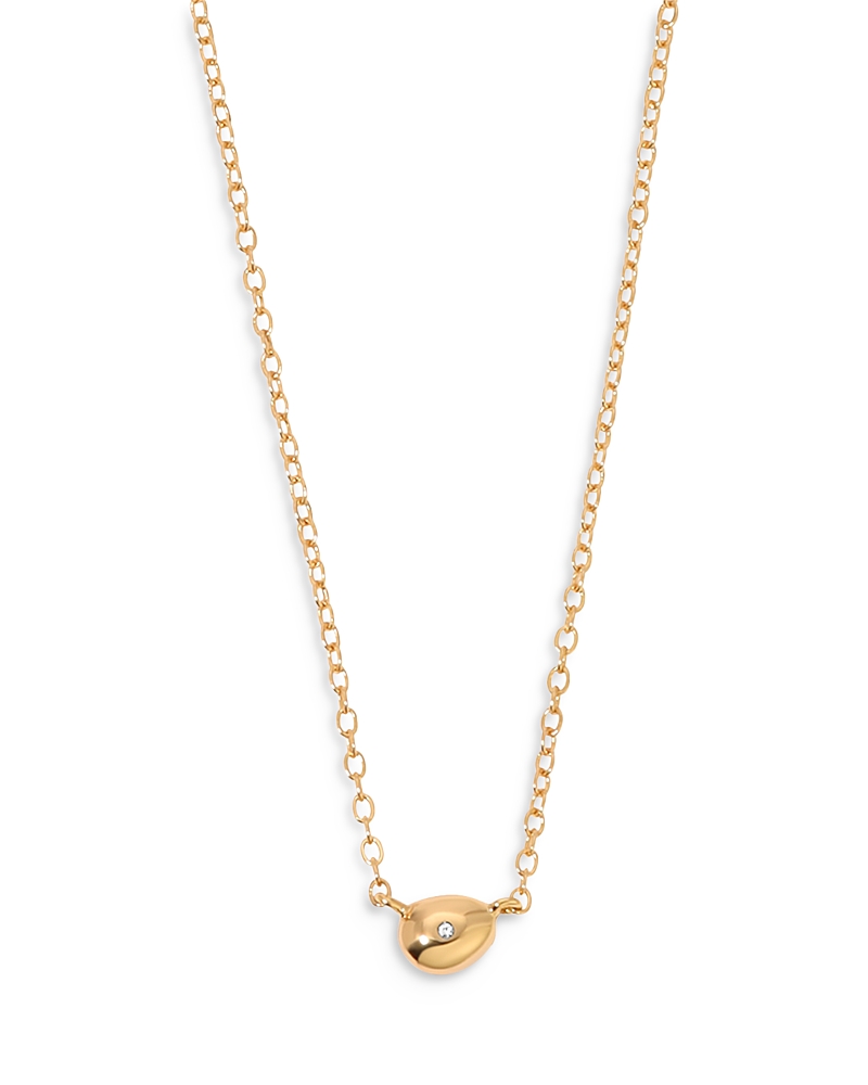 Ettika Pave Polished Pebble Pendant Necklace, 14
