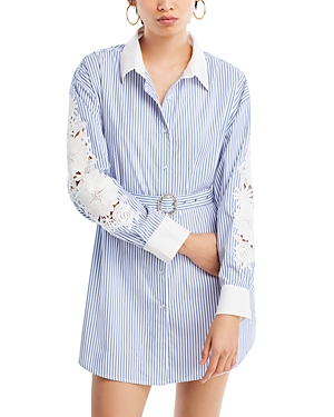Mabel Lace Sleeve Shirt Dress