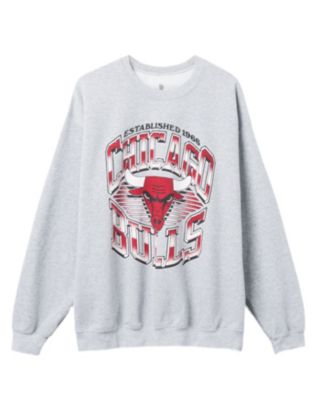 Junk Food Clothing - Unisex Bulls Chrome Lines Crew Fleece Sweatshirt