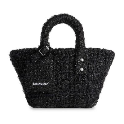セール！数量限定 BALENCIAGA BISTRO XXS BASKET WITH STRAP Balenciaga Bistro XXS Basket with Strap in Sparkling Tweed