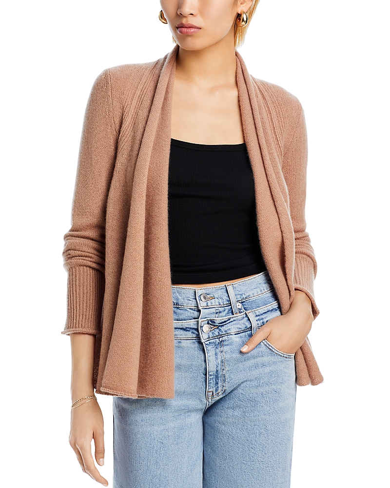 AQUA CASHMERE DRAPE FRONT CARDIGAN - EXCLUSIVE