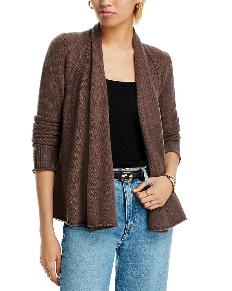 AQUA CASHMERE DRAPE FRONT CARDIGAN - EXCLUSIVE