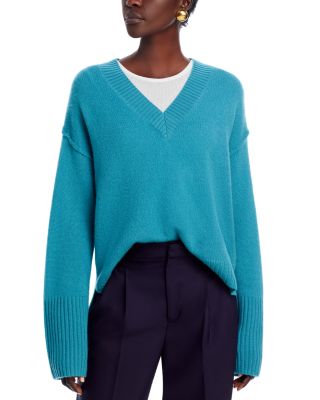 C by Bloomingdale's Cashmere - Outer Seam V Neck Pullover- Exclusive