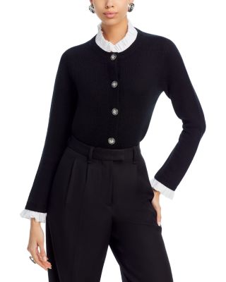 C by Bloomingdale's Cashmere - Ruffle Trim Cardigan - Exclusive