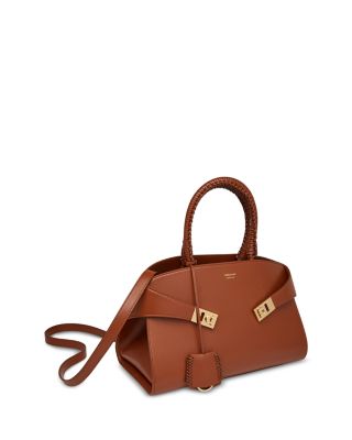 Small Hug Leather Top Handle Bag