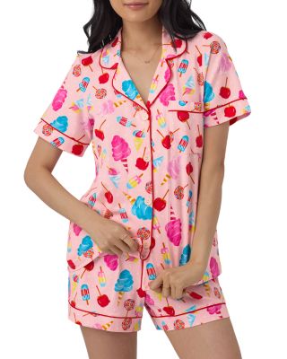 BedHead Pajamas - Printed Boxer Short Sleeve Pajama Set