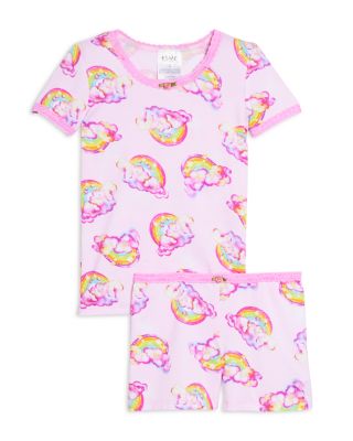 Girls' Short Sleeved Top & Pajama Boxer Shorts - Little Kid	