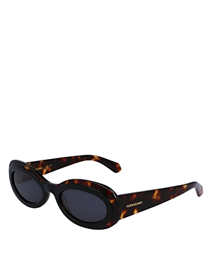 Colorblock Oval Sunglasses, 54mm