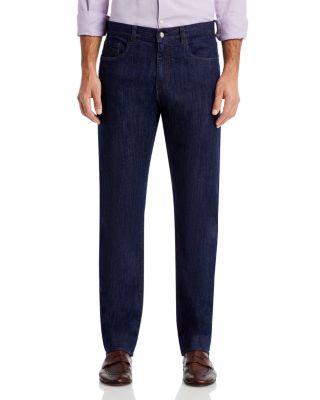 Stretch Denim Straight Fit Jeans