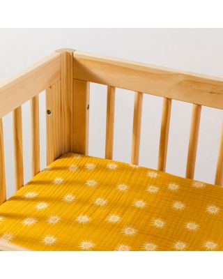 All Stages Midi Crib Sheet in GOTS Certified Organic Muslin Cotton