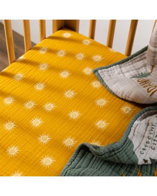 Crib Sheet in GOTS Certified Organic Muslin Cotton