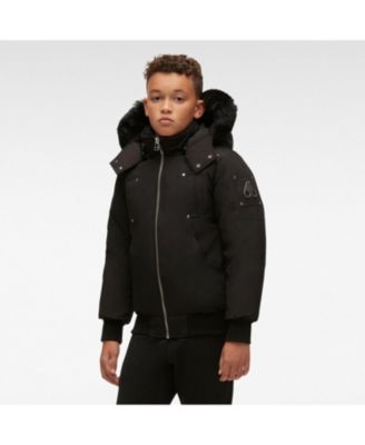 Moose Knuckles - Unisex Bomber Jacket with Shearling Hood - Big Kid