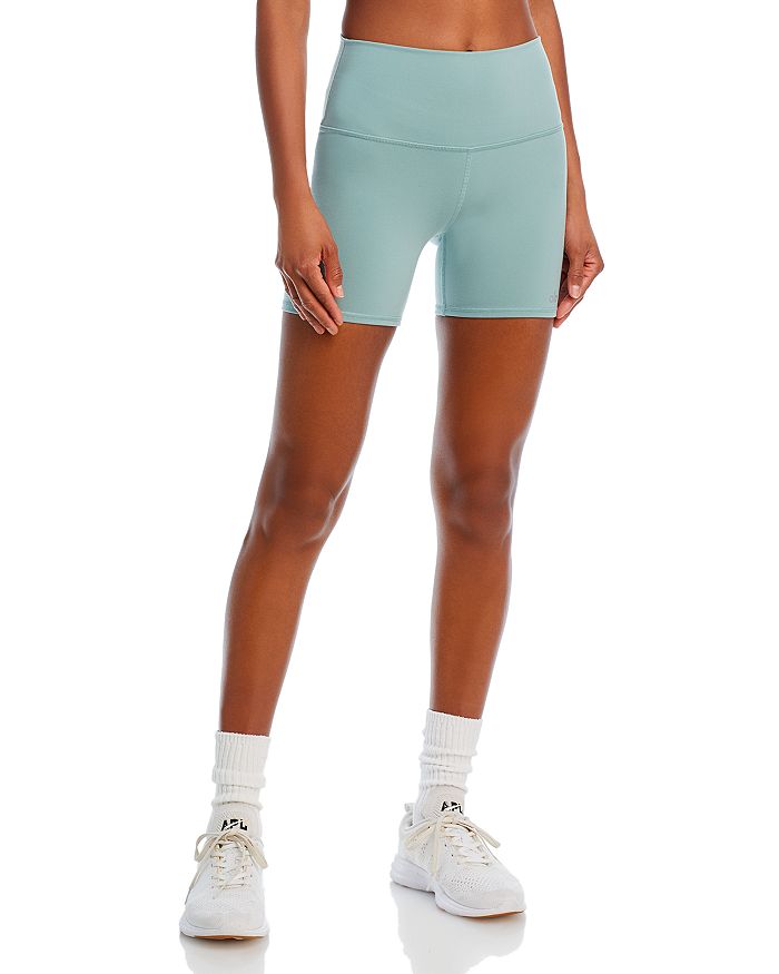 Alo Yoga Airbrush High Waist Biker Shorts Botanical Green