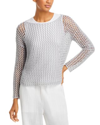 Eileen Fisher - Bateau Neck Cotton Sweater